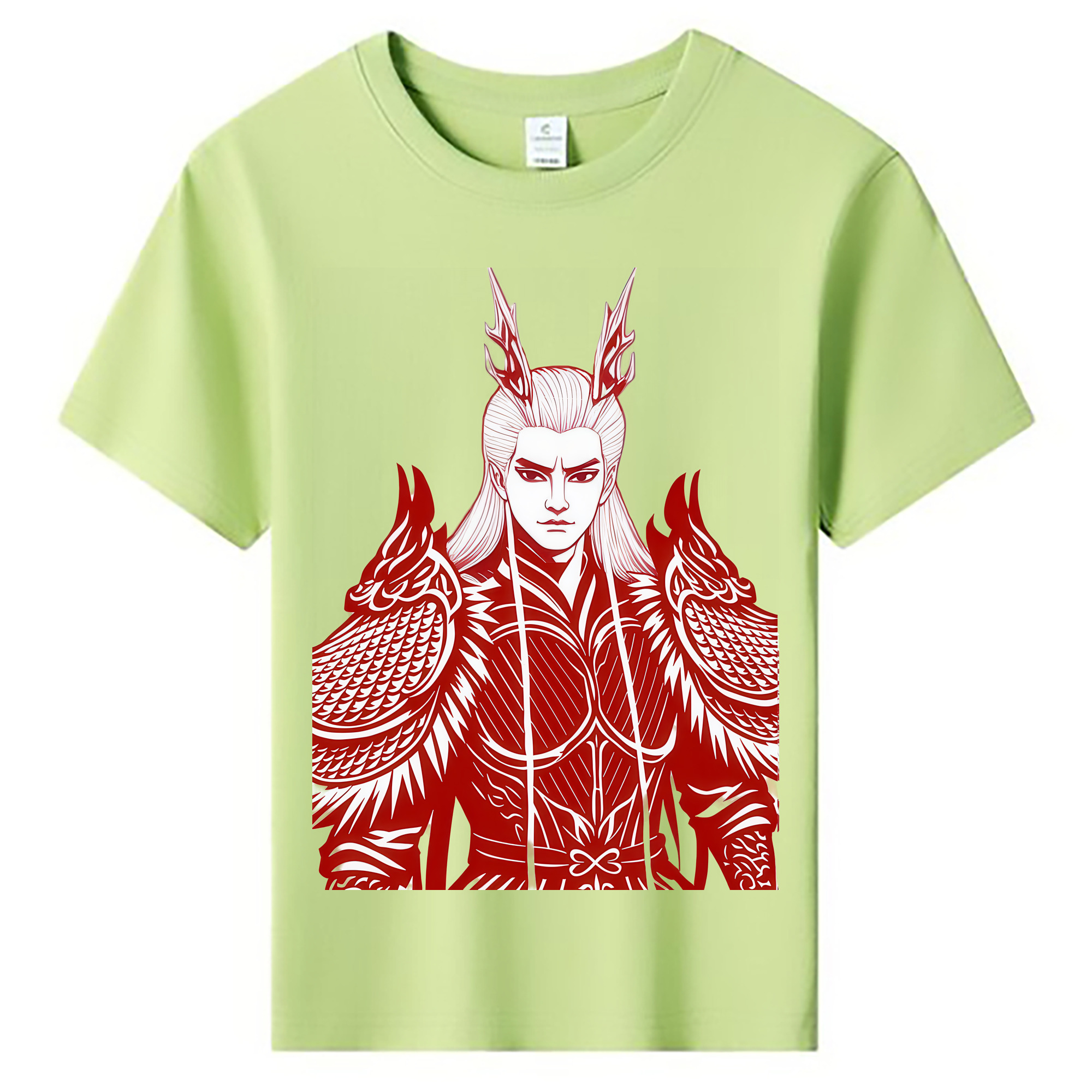（画像用） Ne Zha 2 ナタ 魔童の大暴れ 綿100％キッズTシャツ（フロントプリント）